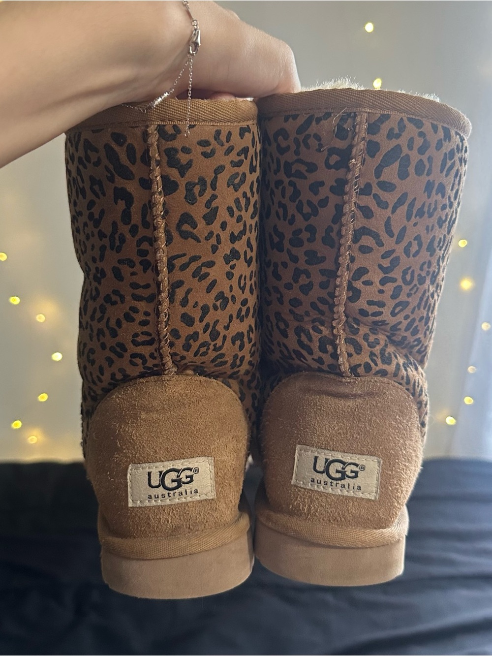 UGG Leopard Print Classic Short Boots - Chestnut Brown